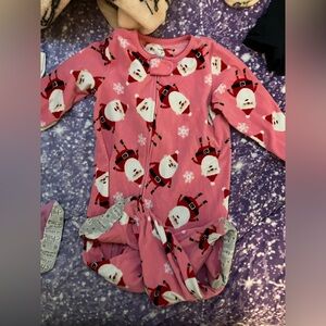 #45 Santa footie/fleecy